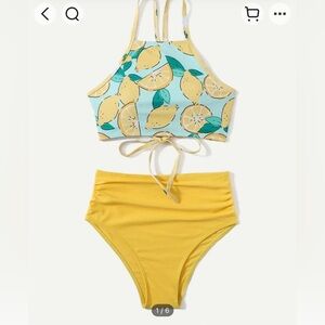 Women’s small lemon swimsuit